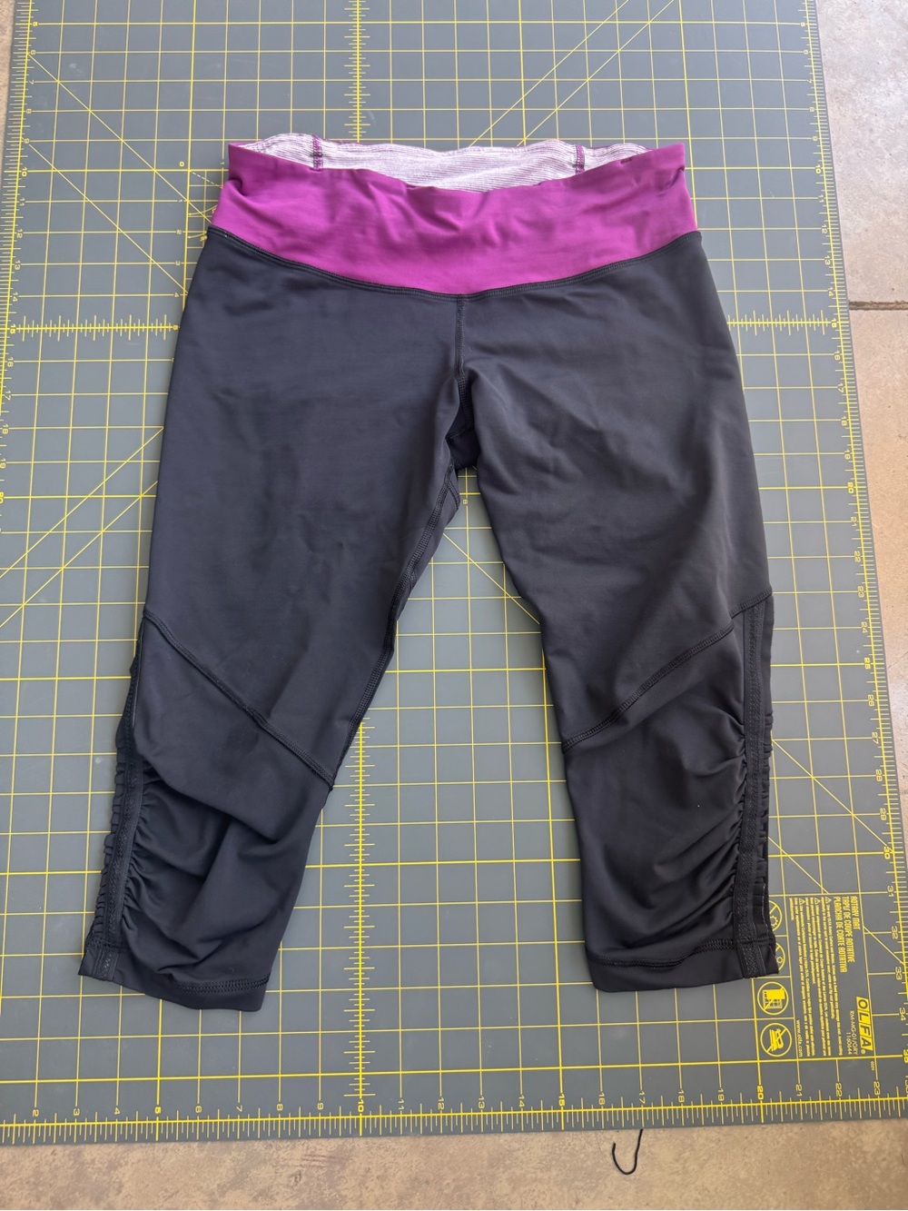 Women’s Lululemon Black/Purple Short Leggings